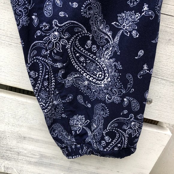 Love Tree Beachy Cottagecore Paisley Boho Hippie Jogger Jumpsuit Festival - Picture 7 of 13